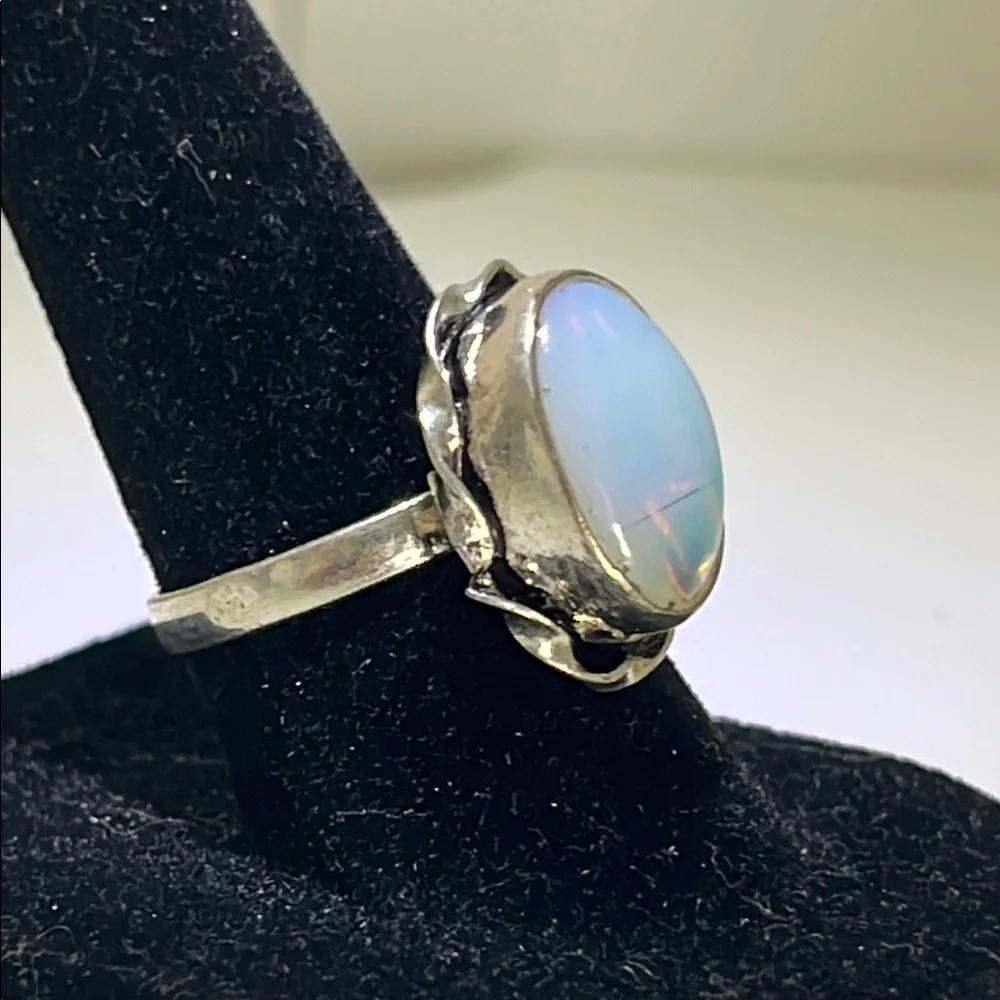 925 Rainbow Moonstone Ring-NWT